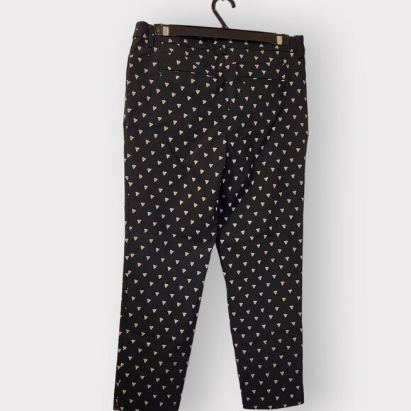 NWOT CLEO PETITES WOMENS SIZE 10 BLACK & WHOTE PATTERN HIGH RISE NYLON PANTS - Picture 1 of 4